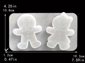 Molde silicona hombre y mujer de jengibre